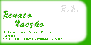 renato maczko business card
