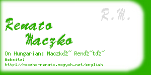 renato maczko business card